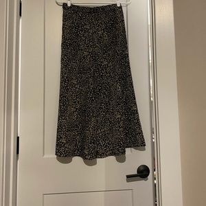 Cheetah print midi skirt